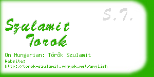 szulamit torok business card